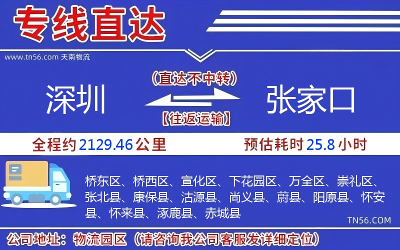 深圳到张家口物流公司 深圳到张家口物流公司