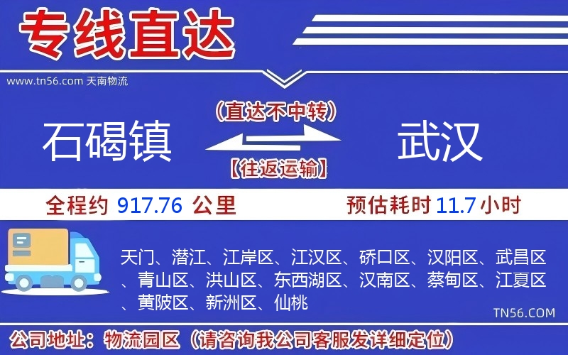 石碣镇到武汉物流公司