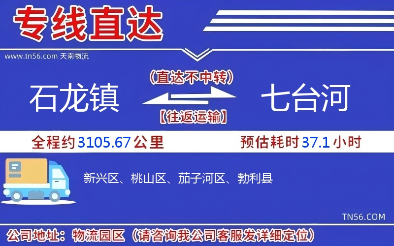 石龙镇到七台河物流公司 石龙镇到七台河物流公司