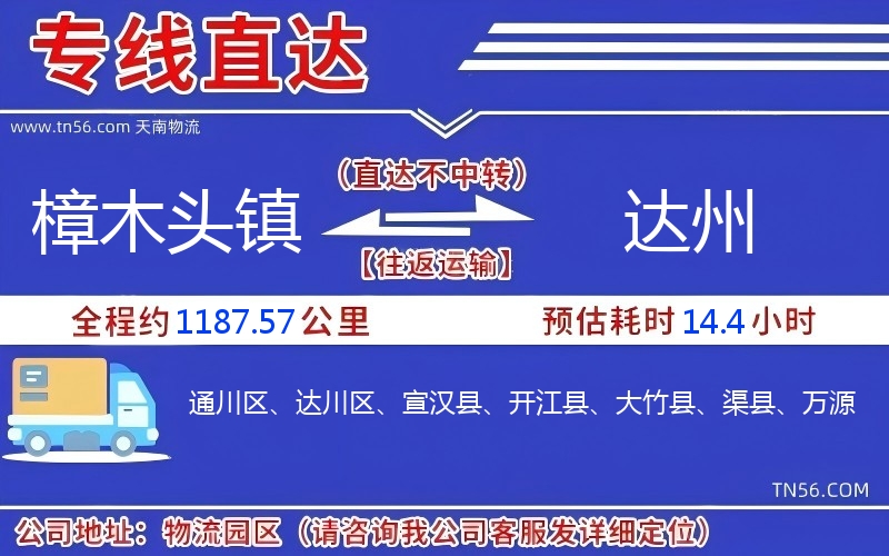 樟木头镇到达州物流公司