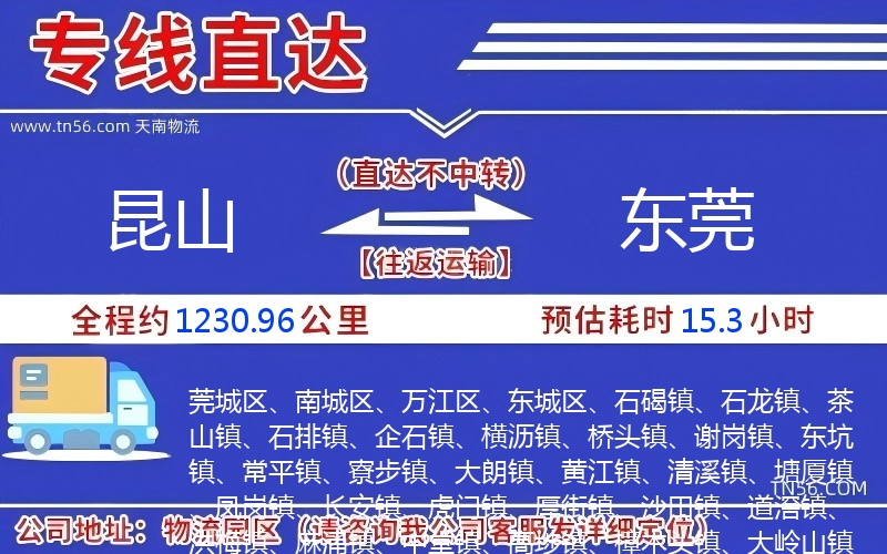 昆山到东莞物流公司 昆山到东莞物流公司
