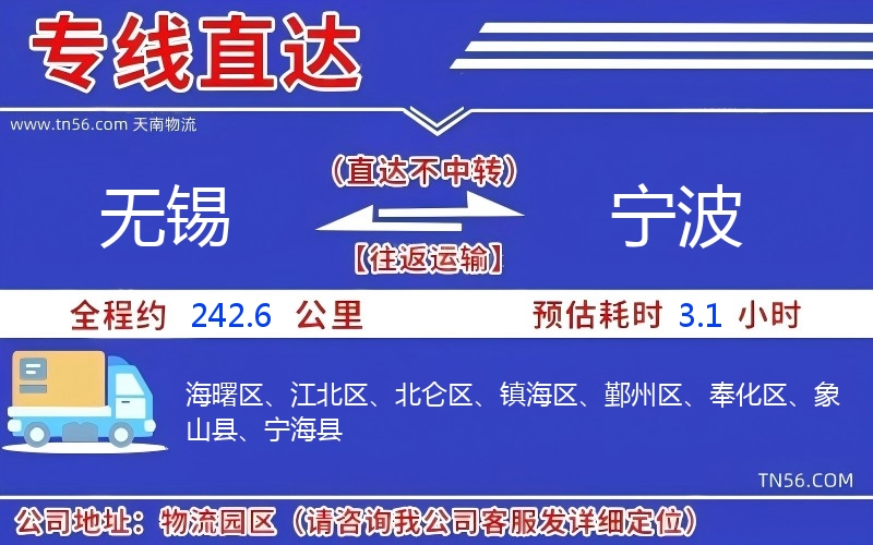 无锡到宁波物流公司 无锡到宁波物流公司