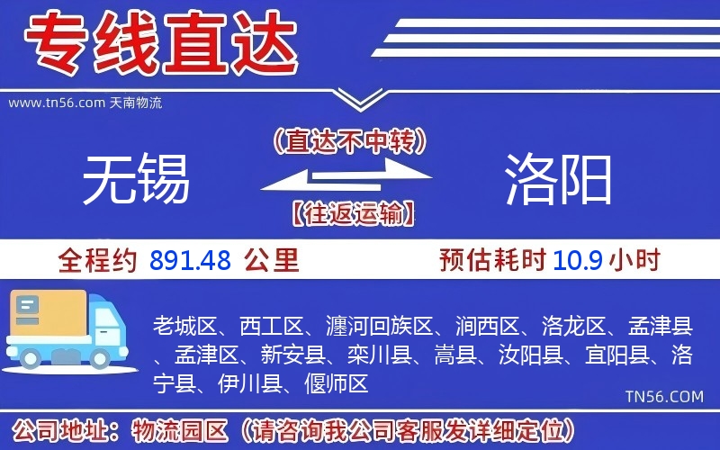 无锡到洛阳物流公司 无锡到洛阳物流公司