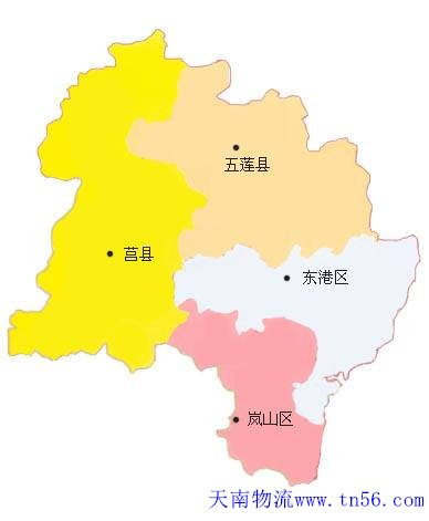 东莞到日照市物流地图